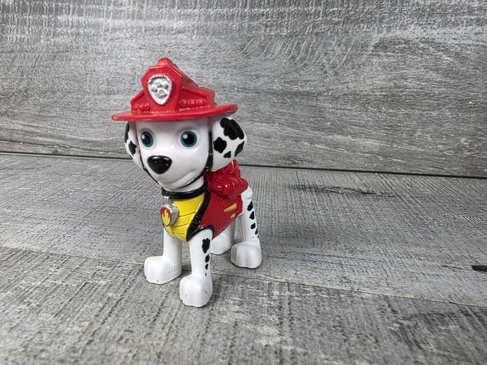 Paw Patrol Marshall Fire Fighter Dog 2.5” Figure Plastic Toy Collectibles 15a
